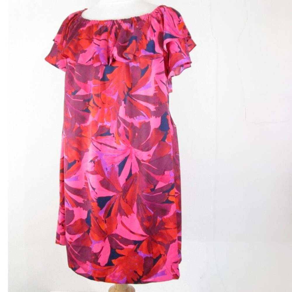 NWOT London Times Womens Pink Floral Shift Dress size 8